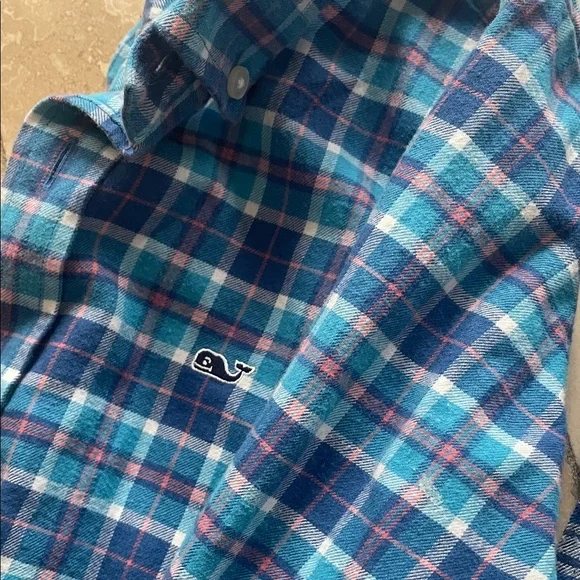 BUNDLE Vineyard Vines FOUR Flannel Shirts Small Plaid Shirt Collection 8-10 Tops - Picture 9 of 15